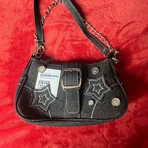 Black Star Embellished Women's Bag